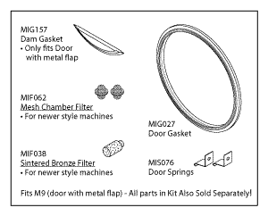 (image for) Midmark M9D PREVENTATIVE MAINTENANCE KIT For Units W Metal Flap