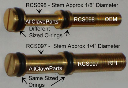 Comparing The two Different Valve Stems For the Midmark M7 Autoclave Fill/Vent Valves