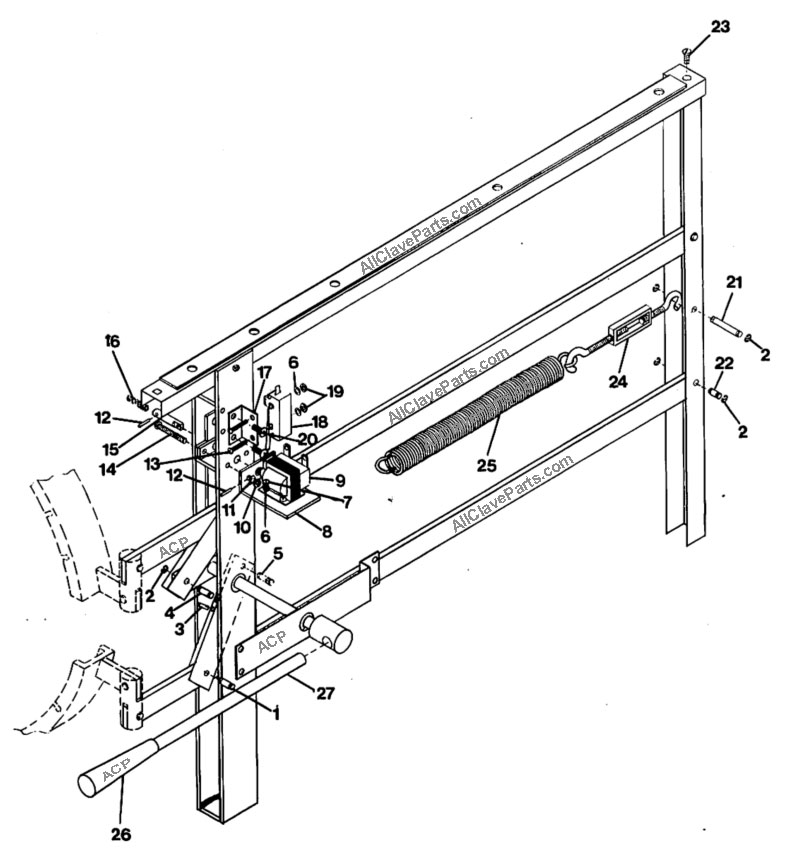 (image for) Magnaclave Door Locking Mechanism Parts List & Diagram