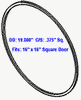(image for) Medallion (Washer/Sterilizer) DOOR GASKET (16" Square Door Seal)