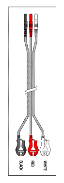 (image for) AAEMM 3 LEADWIRE SET DISPOSABLE 24" DIN/PINCH