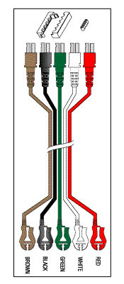 (image for) AAEMM 5 LEADWIRE SET - 40" DUAL/PINCH