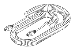 (image for) 411 HAND CONTROL COILED CORD (RJ45 Connectors)