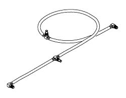 (image for) 110 POWER HOSE (TOP) (MOTOR/PUMP TO TOP OF HYDRAULIC CYLINDERS)