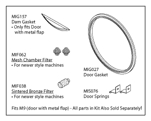 M9 PM Kit For Midmark M9 Autoclaves with Metal Flap