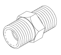 (image for) P22 EXHAUST SILENCER ADAPTOR (1/4 MPT x 1/4 MPT)