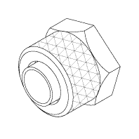 (image for) Cavitron® G122 POLYFLO NUT (1/4" BRASS)