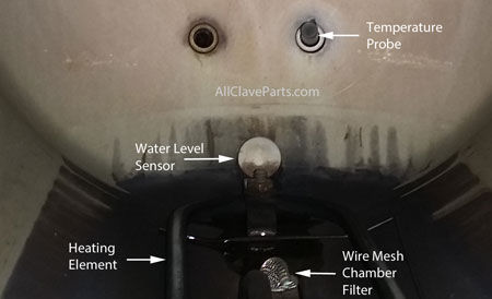 Finding the Water Level Sensor inside the Midmark 11 Autoclave Chamber