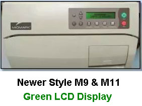 Notice Green LCD Display