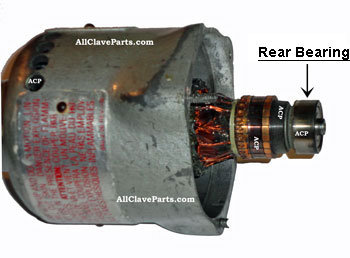 The Rear Bearing is Located on the Rear of the Armature Assembly