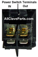 Back Side of Tuttnauer Power Switch