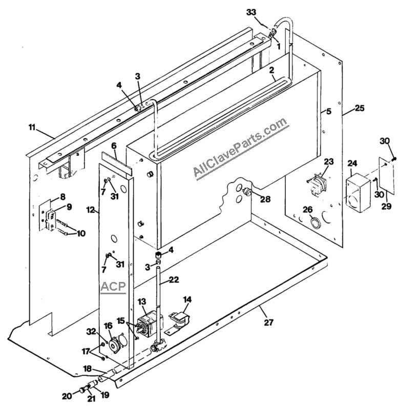 (image for) Magnaclave Reservoir, Tubing & Electrical Parts List & Diagram