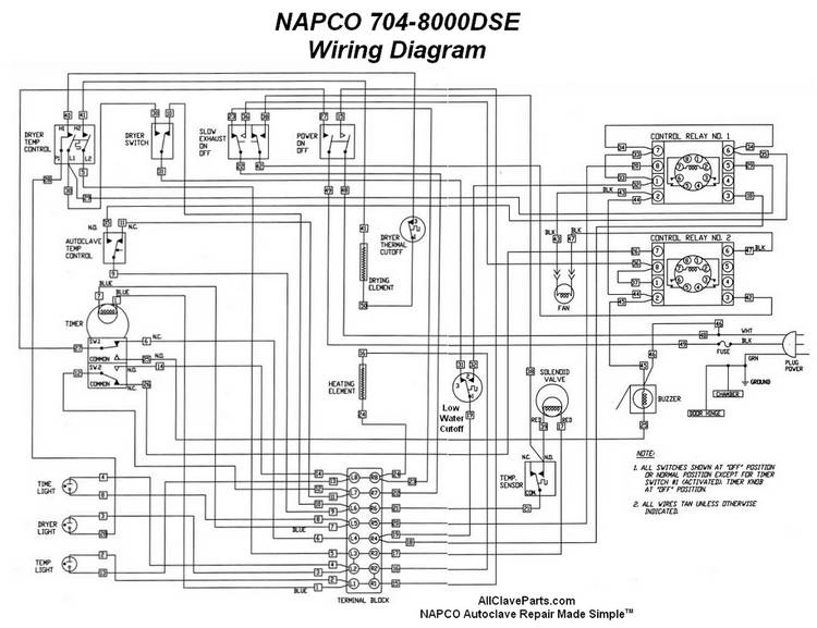 NAPCO 704-8000DSE Wiring Diagram