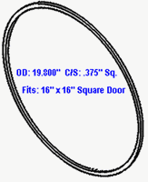 (image for) 16" Small Gravity Stage I DOOR GASKET (16" Square Door Seal)