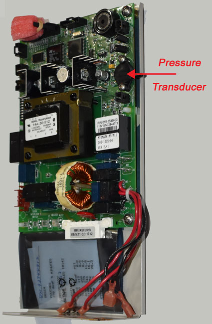 The Pressure Transducer is Located Towards the Top On the Right Hand Side Of The Pc Board