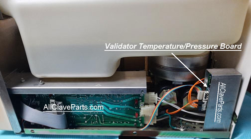 Here is Where the Pressure/Temperature Board is located on the Validator 10 Autoclaves