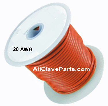 (image for) AUTOCLAVE HIGH TEMPERATURE WIRE (ORANGE) 20 AWG