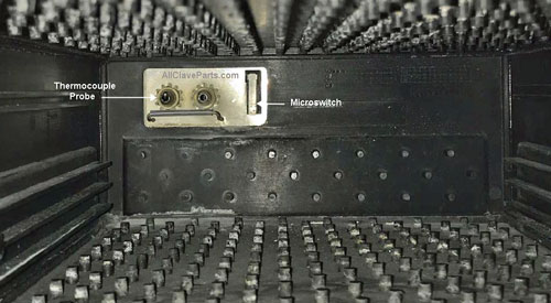 Here is where you will find the thermocouple probe inside the cassette bay